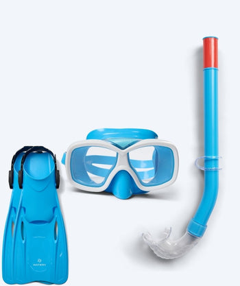 Watery snorkkelisetti junioreille (8-15) - Misu/Fleetwood - Sininen/sininen