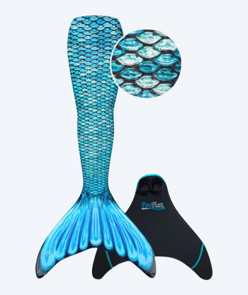 Fin Fun merenneidon pyrstö aikuisille - Setti - Tidal Teal (Vaaleansininen)